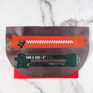 Cold & Cozy Zipper Accent Template - Light Green - 3 Sizes Available