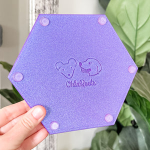 Hexagon Craft Tray - Honeycomb Base with Grips - Violet