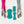 Load image into Gallery viewer, ROUNDED Fancy Straps - Size 1&quot; Webbing to 1/2&quot; Hook - TEAL - Set of 3 - Acrylic Template
