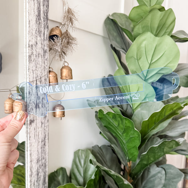 Cold & Cozy Zipper Accent Template - Ocean - 3 Sizes Available