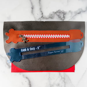 Cold & Cozy Zipper Accent Template - Ocean - 3 Sizes Available