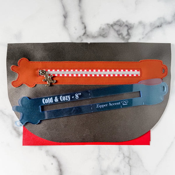 Cold & Cozy Zipper Accent Template - Ocean - 3 Sizes Available