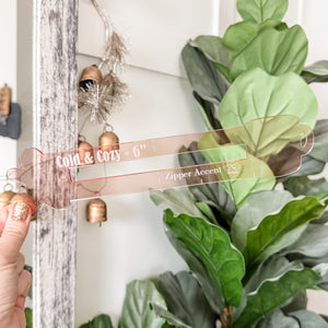 Cold & Cozy Zipper Accent Template - Rose Gold - 3 Sizes Available