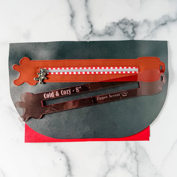 Cold & Cozy Zipper Accent Template - Rose Gold - 3 Sizes Available