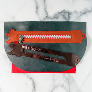 Cold & Cozy Zipper Accent Template - Rose Gold - 3 Sizes Available