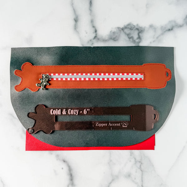 Cold & Cozy Zipper Accent Template - Rose Gold - 3 Sizes Available