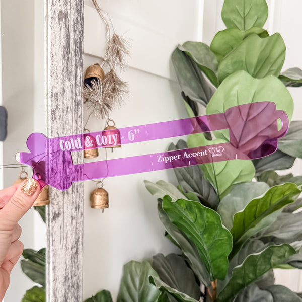 Cold & Cozy Zipper Accent Template - Purple - 3 Sizes Available