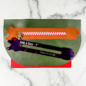 Cold & Cozy Zipper Accent Template - Purple - 3 Sizes Available