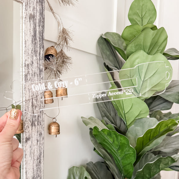 Cold & Cozy Zipper Accent Template - Clear - 3 Sizes Available