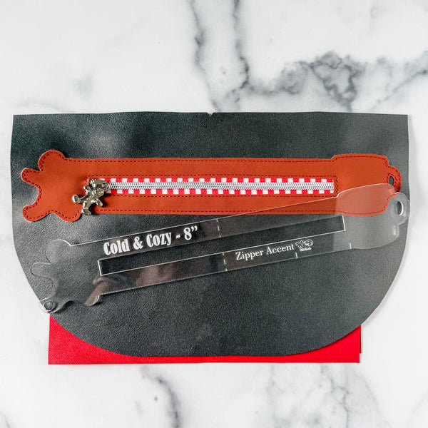 Cold & Cozy Zipper Accent Template - Clear - 3 Sizes Available