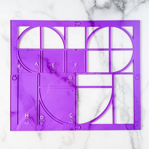 Magic Maker Applique Template Set of 12 - Size Medium - PURPLE - FRAGILE: PLEASE INCLUDE ROUTE ON YOUR ORDER