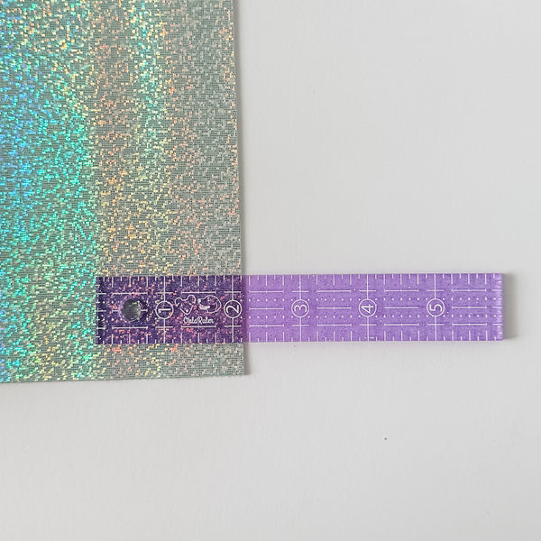 Glitter Purple OklaRuler : 1" x 6" Clear Ruler