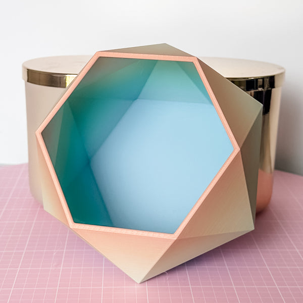 Large Jewel Craft Bowl - Matte Rainbow Green