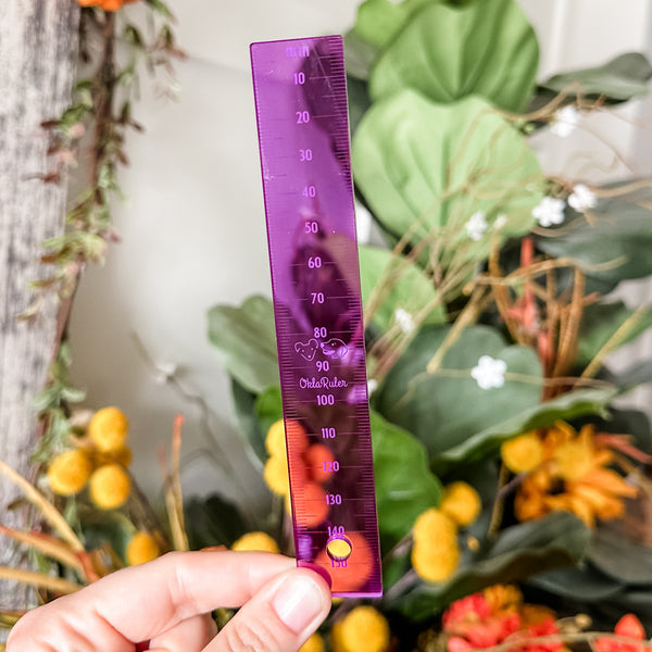 Purple OklaRuler : 160mm Clear Ruler