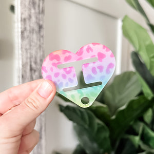 Removable Heart Strapzeez™ - Rainbow Leopard