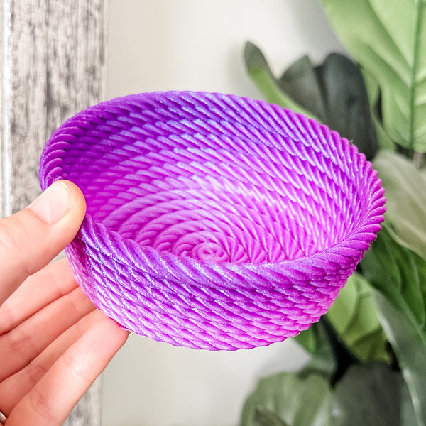 Medium Rope Craft Bowl - Violet