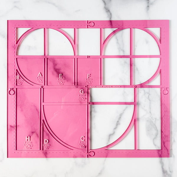 Magic Maker Applique Template Set of 12 - Size Medium - PINK - FRAGILE: PLEASE INCLUDE ROUTE ON YOUR ORDER