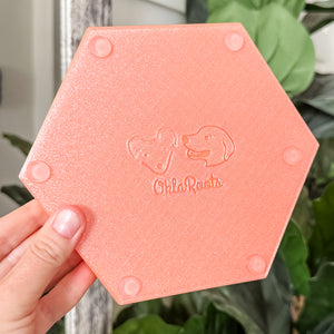 Hexagon Craft Tray - Honeycomb Base with Grips - Tequila Sunrise