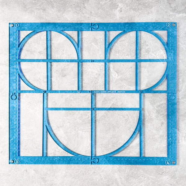 Magic Maker Applique Template Set of 12 - Size Medium - BLUE - FRAGILE: PLEASE INCLUDE ROUTE ON YOUR ORDER