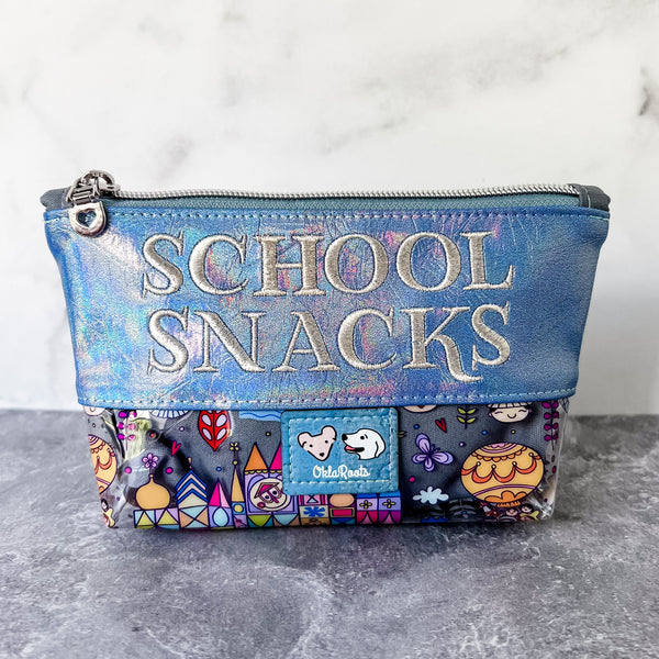 Clear Bottom School Snacks - World Snacks - Embroidered Snack Pouch