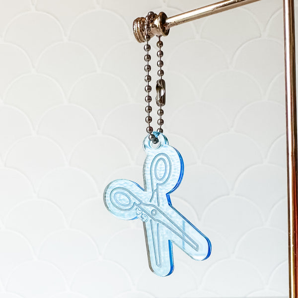 Scissors - Blue - Hanging Charm - Sold Individually