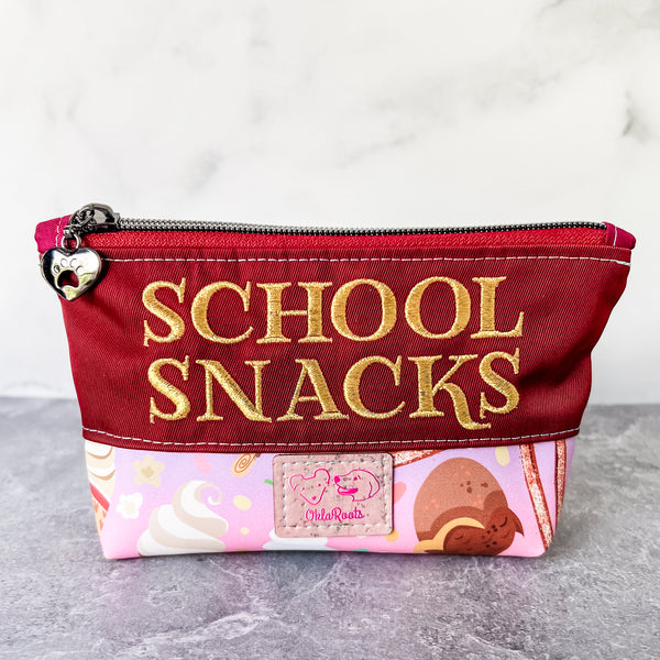 School Snacks - Park Snacks - Embroidered Snack Pouch