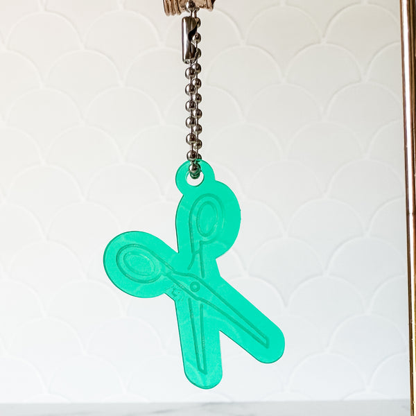 Scissors - Mint - Hanging Charm - Sold Individually