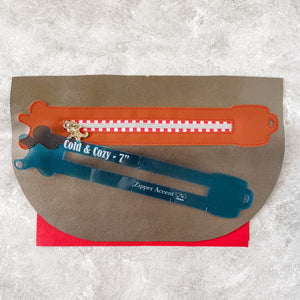 Cold & Cozy Zipper Accent Template - Blue - 3 Sizes Available