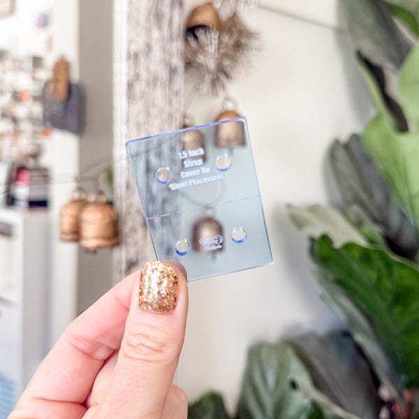 Strap End Template With Rivet Placement - Set of 4 - Ocean