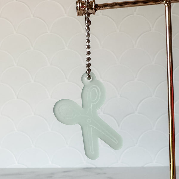 Scissors - Sea Foam - Hanging Charm - Sold Individually