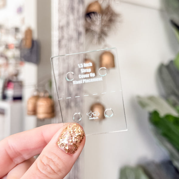 Strap End Template With Rivet Placement - Set of 4 - Soda