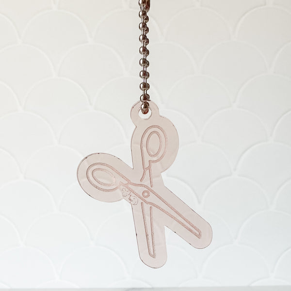Scissors - Rose Gold - Hanging Charm - Sold Individually