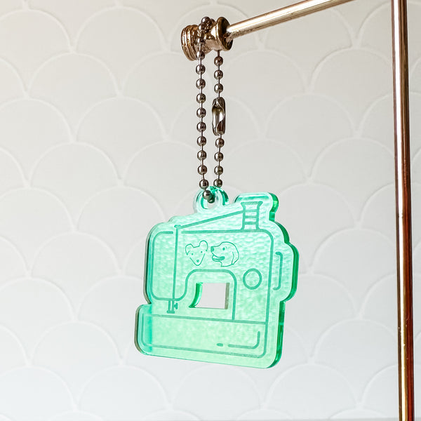 Sewing Machine - Mint - Hanging Charm - Sold Individually