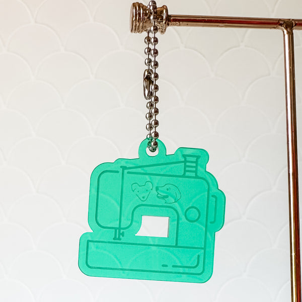 Sewing Machine - Mint - Hanging Charm - Sold Individually
