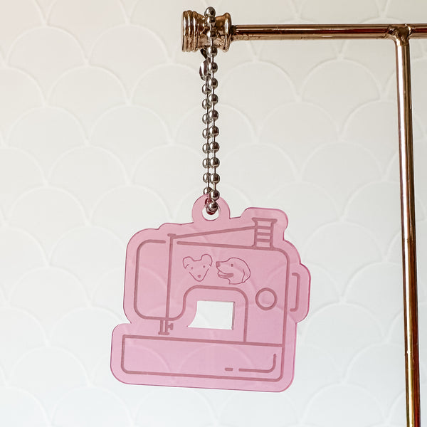 Sewing Machine - Pink - Hanging Charm - Sold Individually