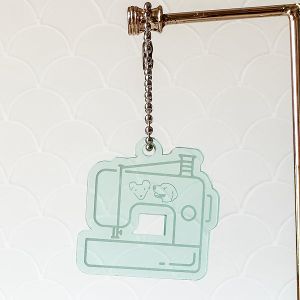 Sewing Machine - Light Green - Hanging Charm - Sold Individually