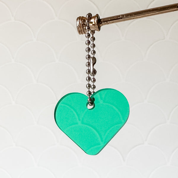 Heart - Mint - Hanging Charm - Sold Individually