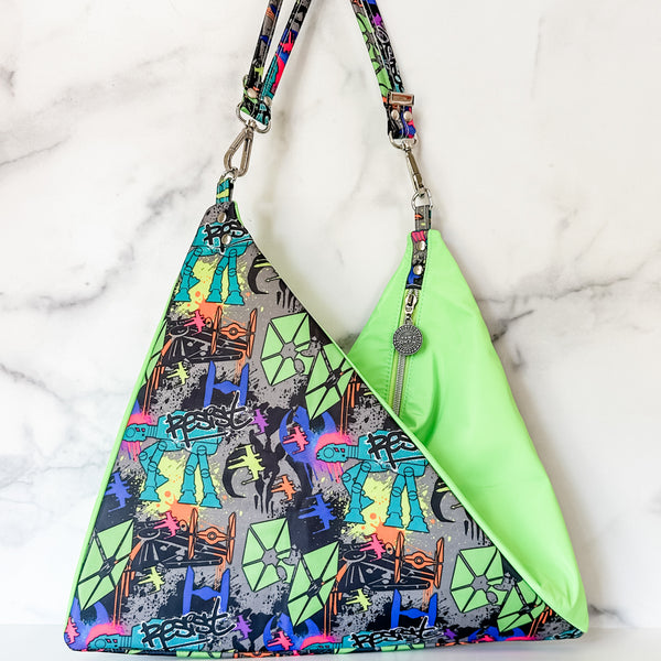 As Seen On OklaRoots! Lime Space Traudy Triangular Shoulder Bag