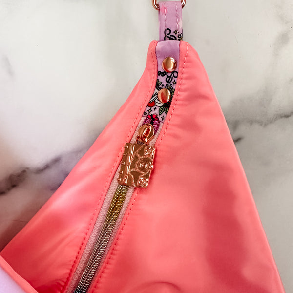 As Seen On OklaRoots! Pink Romantasy Traudy Triangular Shoulder Bag