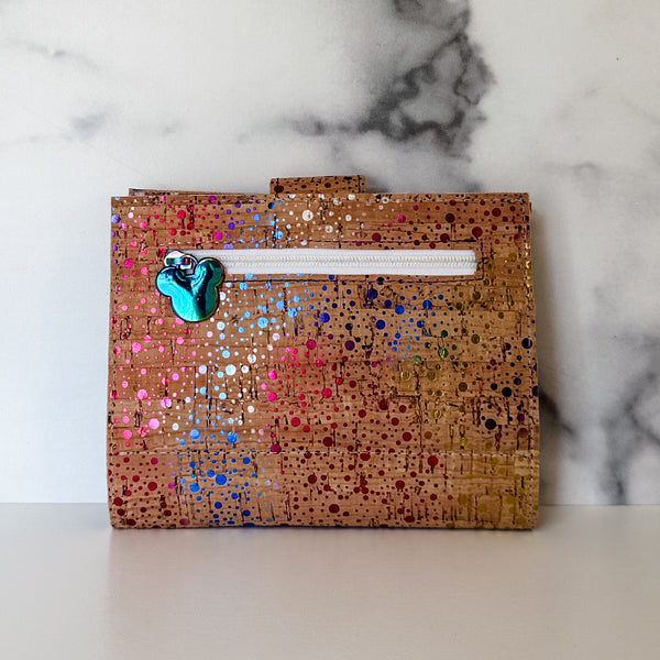 As Seen On OklaRoots! Rainbow Cork Passport Wallet