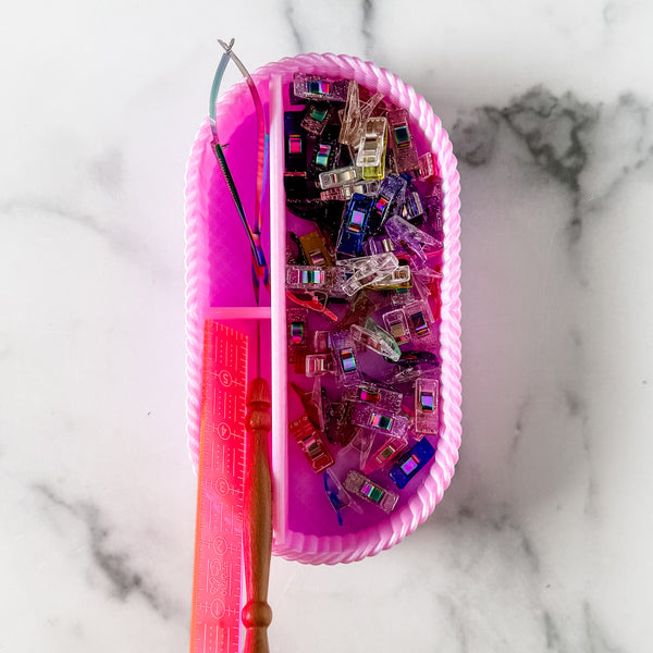 Craft Organizer - Chain - Pink Gem With Lilac Base