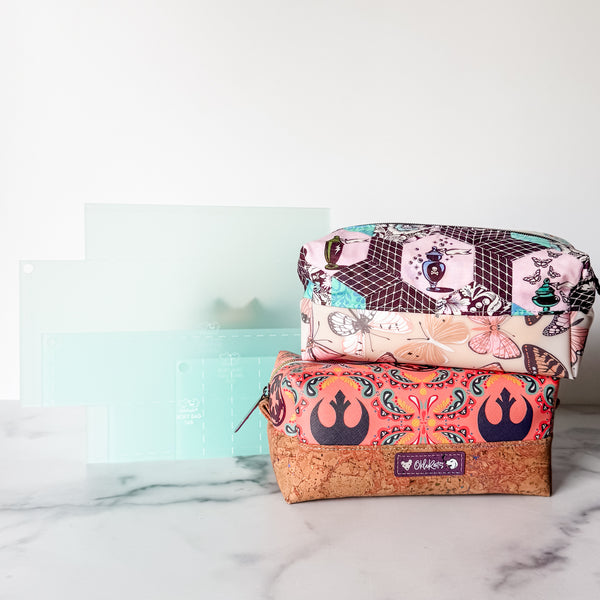 Classic Boxy Bag - Two Tone  - Set of 3 - Frosted Seafoam - Acrylic Template