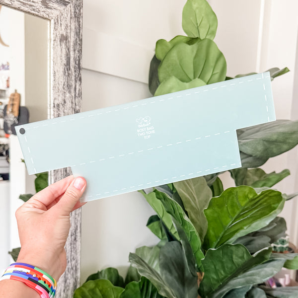 Classic Boxy Bag - Two Tone  - Set of 3 - Frosted Seafoam - Acrylic Template