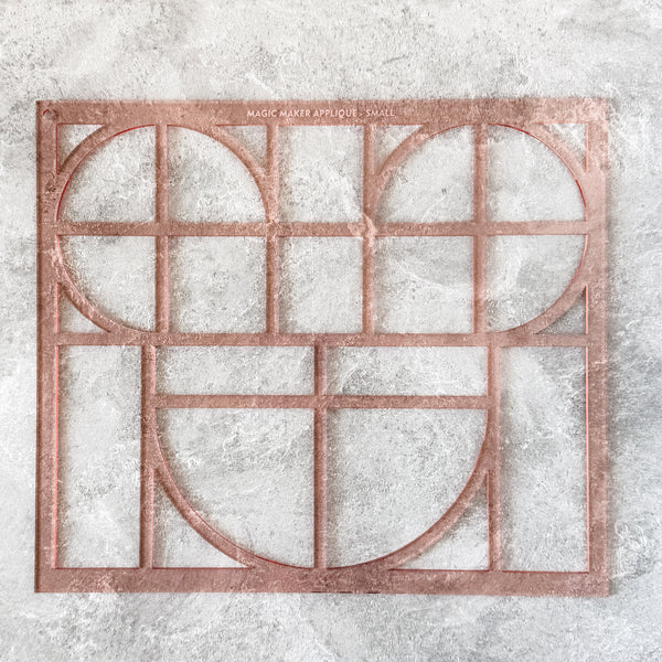Magic Maker Applique Template Set of 9 - Size Small - ROSE GOLD - FRAGILE: PLEASE INCLUDE ROUTE ON YOUR ORDER