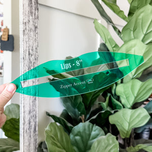 Lips Zipper Accent Template - Mint - 3 Sizes Available