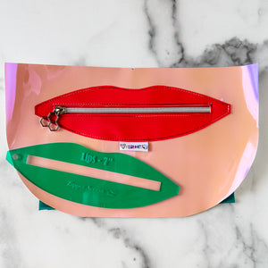 Lips Zipper Accent Template - Mint - 3 Sizes Available