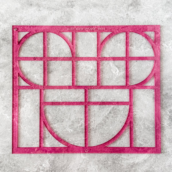 Magic Maker Applique Template Set of 9 - Size Small - PINK - FRAGILE: PLEASE INCLUDE ROUTE ON YOUR ORDER