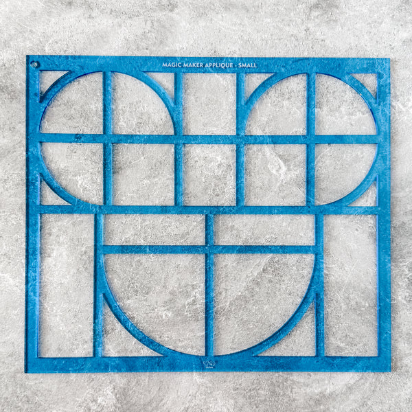 Magic Maker Applique Template Set of 9 - Size Small - BLUE - FRAGILE: PLEASE INCLUDE ROUTE ON YOUR ORDER