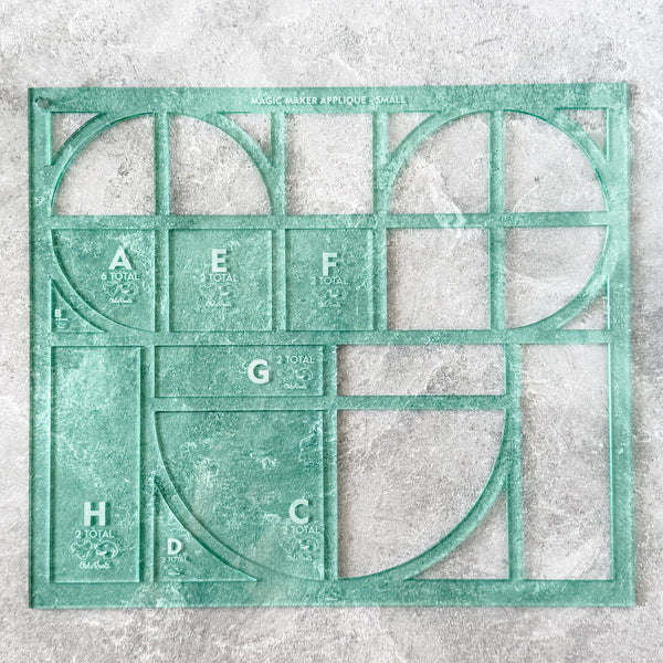Magic Maker Applique Template Set of 9 - Size Small - LIGHT GREEN - FRAGILE: PLEASE INCLUDE ROUTE ON YOUR ORDER