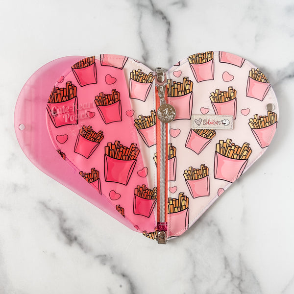 Cute-Heart Zip Pouch - Pink -  Acrylic Template